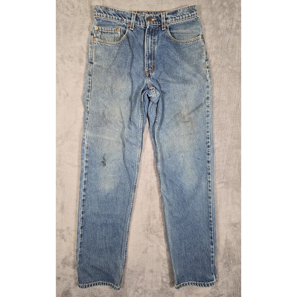 Vintage Levi's 550 Relaxed Fit Men's Jeans 32x34 Grunge Y2K Light Blue 1998